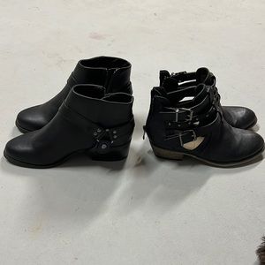 Leila Stone & Just Fab Ankle Boots (2) Pairs